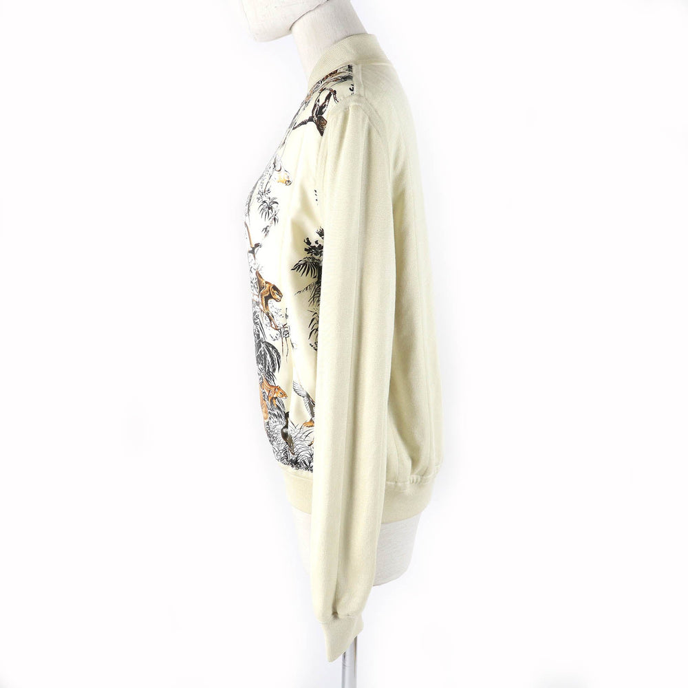 HERMES Jacket Main: 80% silk, Main: 14% cashmere, Main: 6% polyester, Outer: 100% silk Ivorytype Women 38 Used Authentic