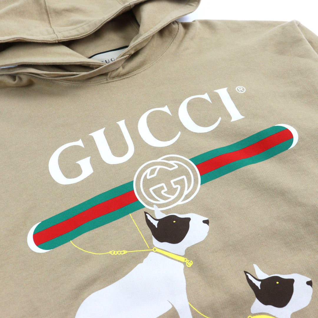 GUCCI Hoodie 721427 Main: 100% cotton, part: 97% cotton, part: 3% polyurethane Camel type mens S Used Authentic