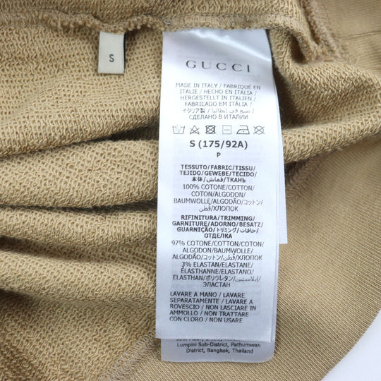 GUCCI Hoodie 721427 Main: 100% cotton, part: 97% cotton, part: 3% polyurethane Camel type mens S Used Authentic