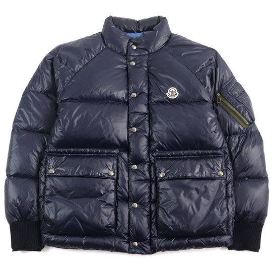 MONCLER Down jacket G20911A00122 595HM Outer: 100% nylon, Part: 50% acrylic, Part: 50% wool, Lining: 100% nylon, Lining: 100% cotton Navy MARTINEAU GIUBBOTTO mens 1 Used Authentic