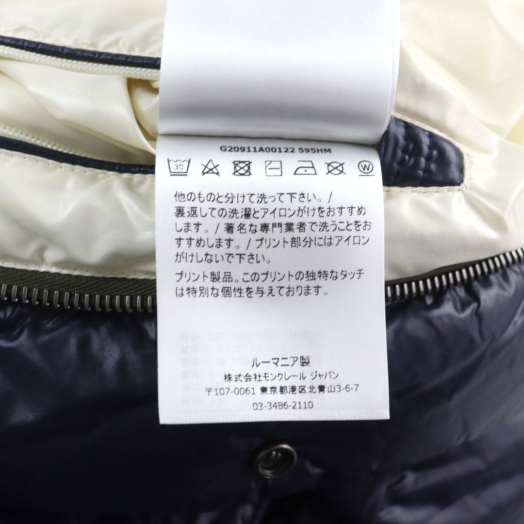 MONCLER Down jacket G20911A00122 595HM Outer: 100% nylon, Part: 50% acrylic, Part: 50% wool, Lining: 100% nylon, Lining: 100% cotton Navy MARTINEAU GIUBBOTTO mens 1 Used Authentic