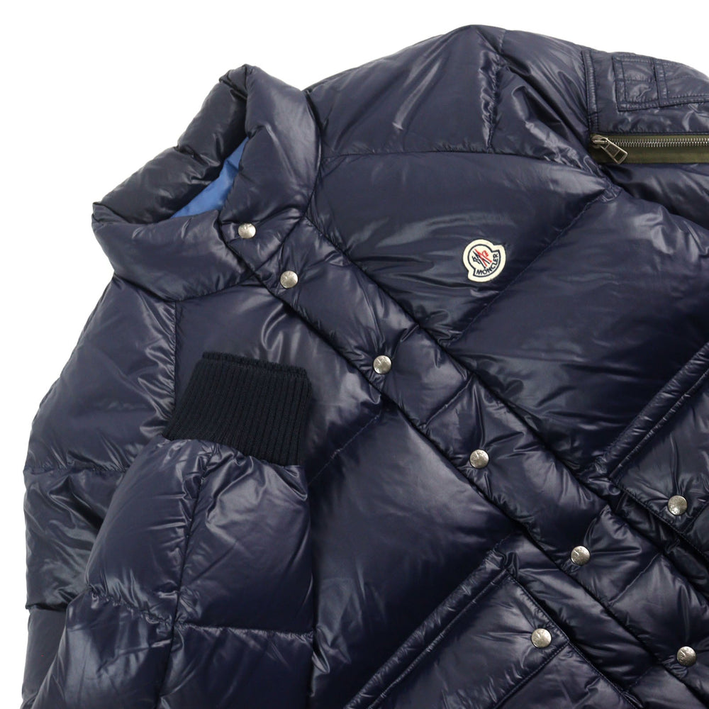 MONCLER Down jacket G20911A00122 595HM Outer: 100% nylon, Part: 50% acrylic, Part: 50% wool, Lining: 100% nylon, Lining: 100% cotton Navy MARTINEAU GIUBBOTTO mens 1 Used Authentic