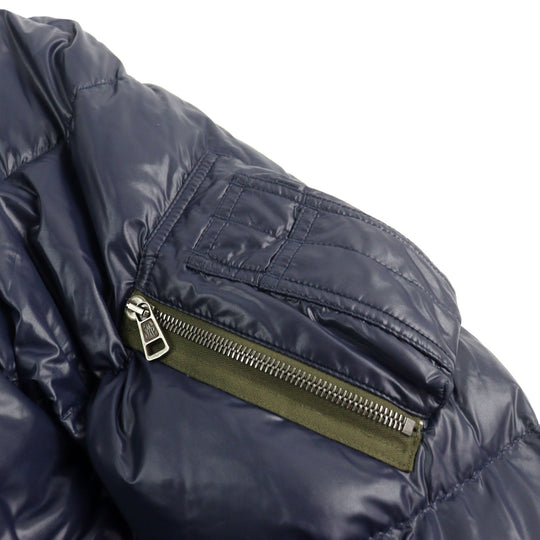 MONCLER Down jacket G20911A00122 595HM Outer: 100% nylon, Part: 50% acrylic, Part: 50% wool, Lining: 100% nylon, Lining: 100% cotton Navy MARTINEAU GIUBBOTTO mens 1 Used Authentic