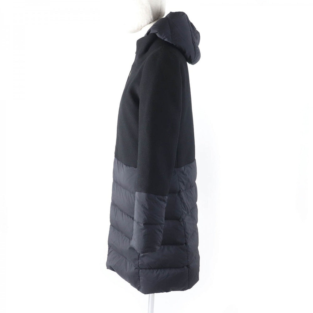 Herno Down jacket  PI0848D Outer: 80% wool, Outer: 20% nylon, Part: 100% nylon, Part: polyurethane, Part: 100% nylon black DIAGONAL WOOL AND NUAGE PARKA Women 42 Used Authentic