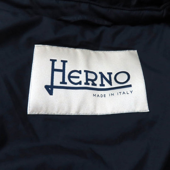 Herno Down jacket  PI0848D Outer: 80% wool, Outer: 20% nylon, Part: 100% nylon, Part: polyurethane, Part: 100% nylon black DIAGONAL WOOL AND NUAGE PARKA Women 42 Used Authentic