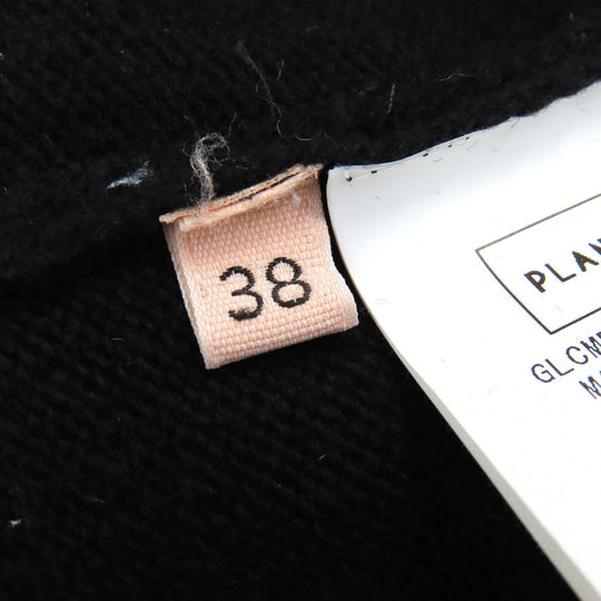 PLAN C Best GLCME01G00FW009 Main: 70% wool, Main: 30% cashmere Black Orange Blue White Rhombus Intarsia mens 38 Used Authentic