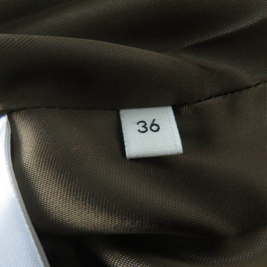 GUCCI flare skirt 626888 Main: Cowhide, Lining: Rayon 68%, Lining: Silk 32%, Part: Acrylic 46%, Part: Wool 46% Brown Women 36 Used Authentic