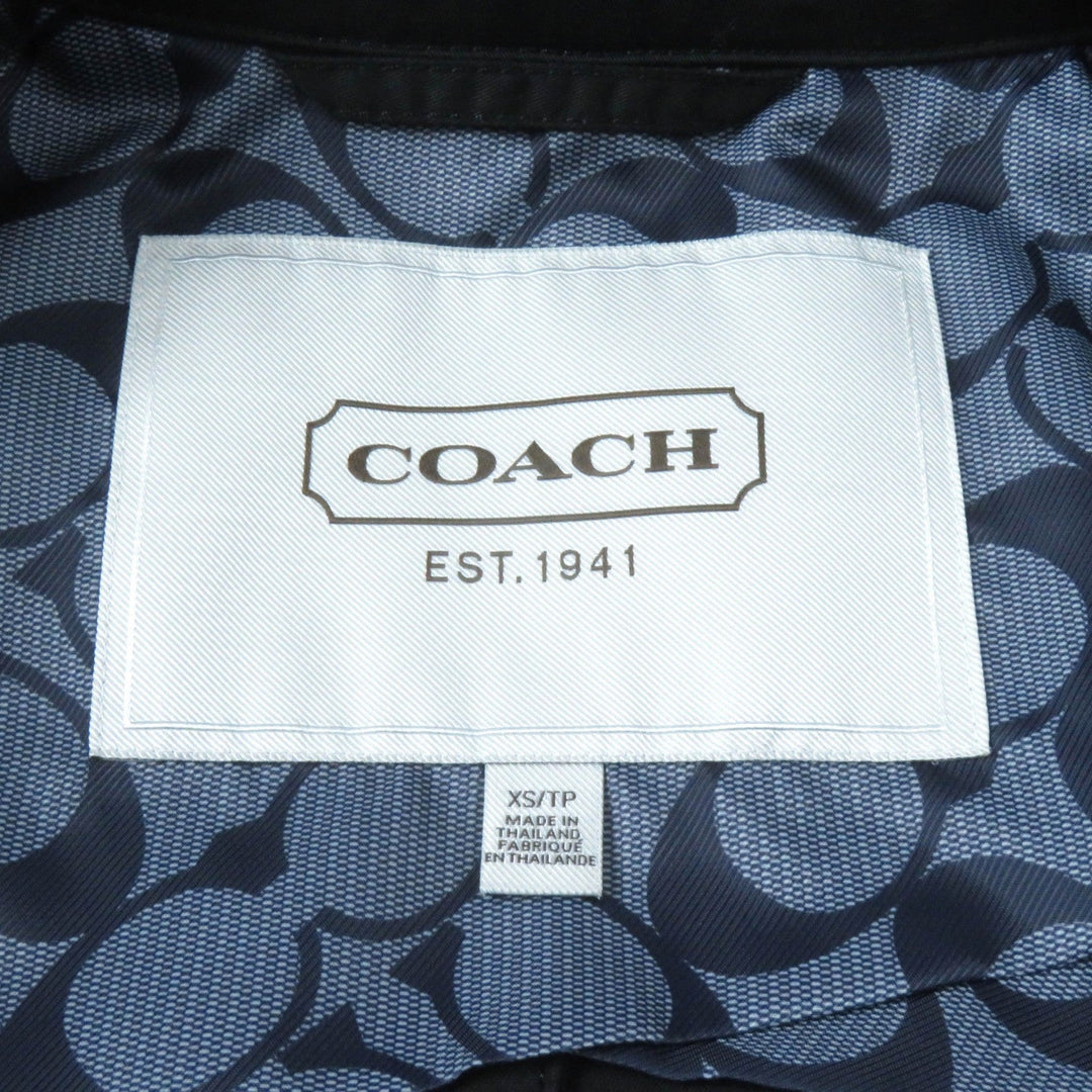 COACH Stainless collar coat Outer: 100% cotton, Lining: 100% polyester black Women XS Used Authentic