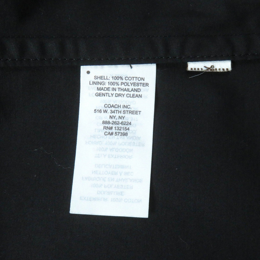 COACH Stainless collar coat Outer: 100% cotton, Lining: 100% polyester black Women XS Used Authentic