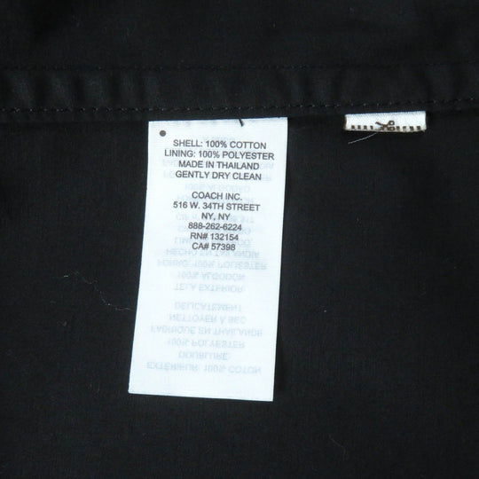 COACH Stainless collar coat Outer: 100% cotton, Lining: 100% polyester black Women XS Used Authentic