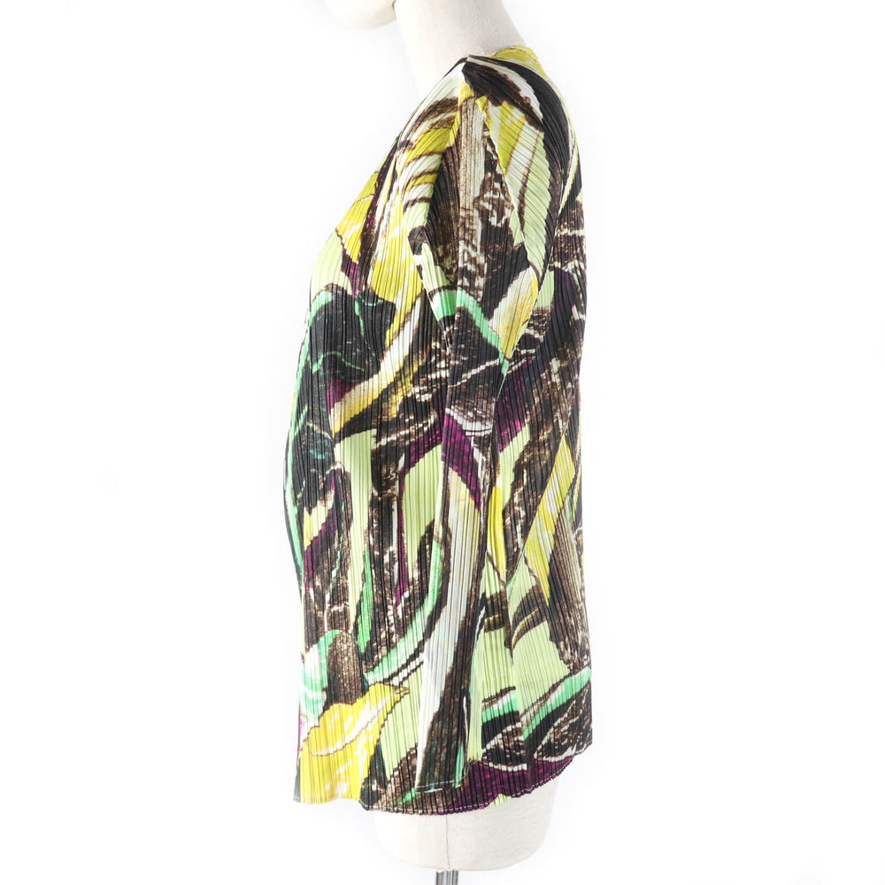 PLEATS PLEASE cardigan PP41-JO693 Main: 100% polyester Multi TARDIVO Tartivo Women 3 Used Authentic