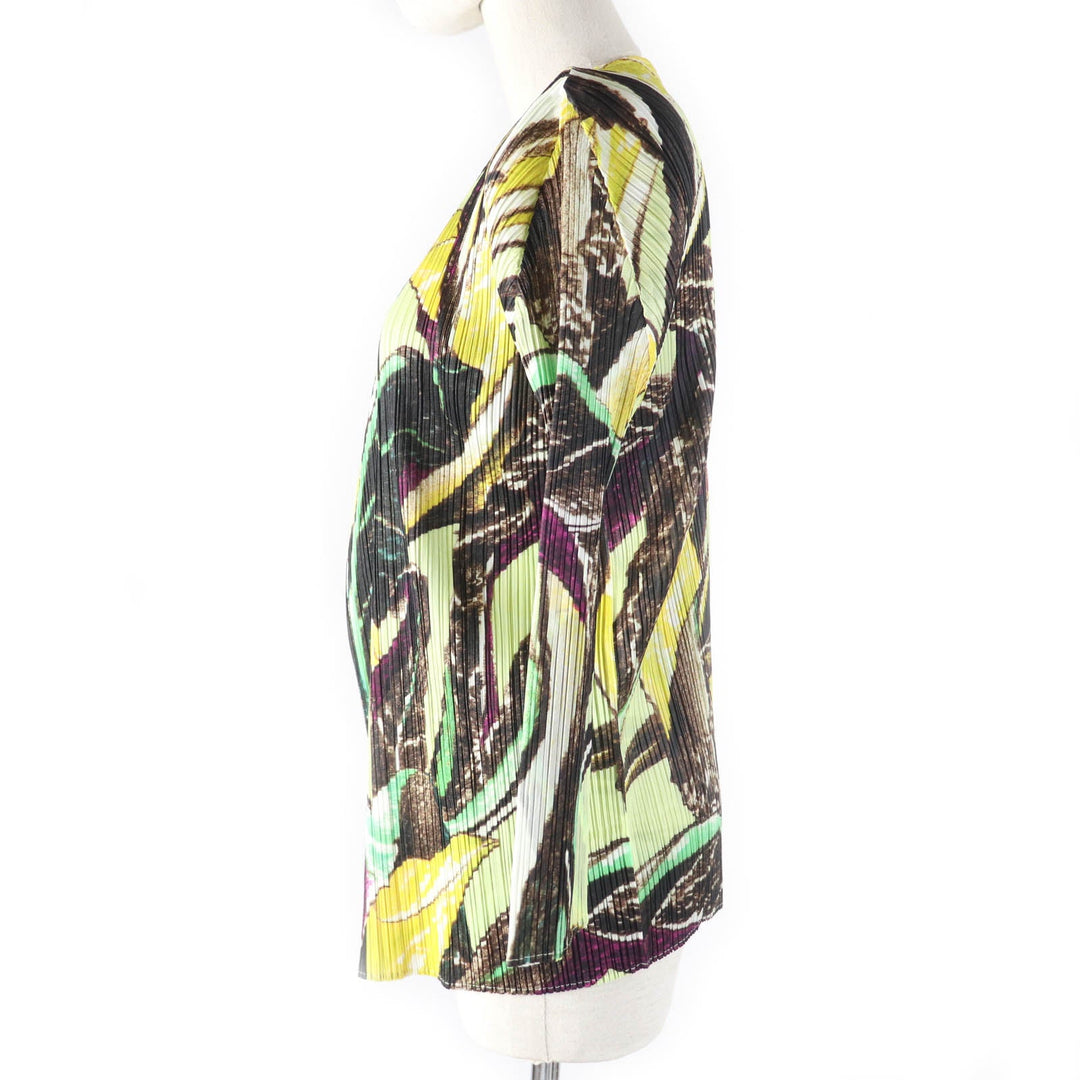 PLEATS PLEASE cardigan PP41-JO693 Main: 100% polyester Multi TARDIVO Tartivo Women 3 Used Authentic