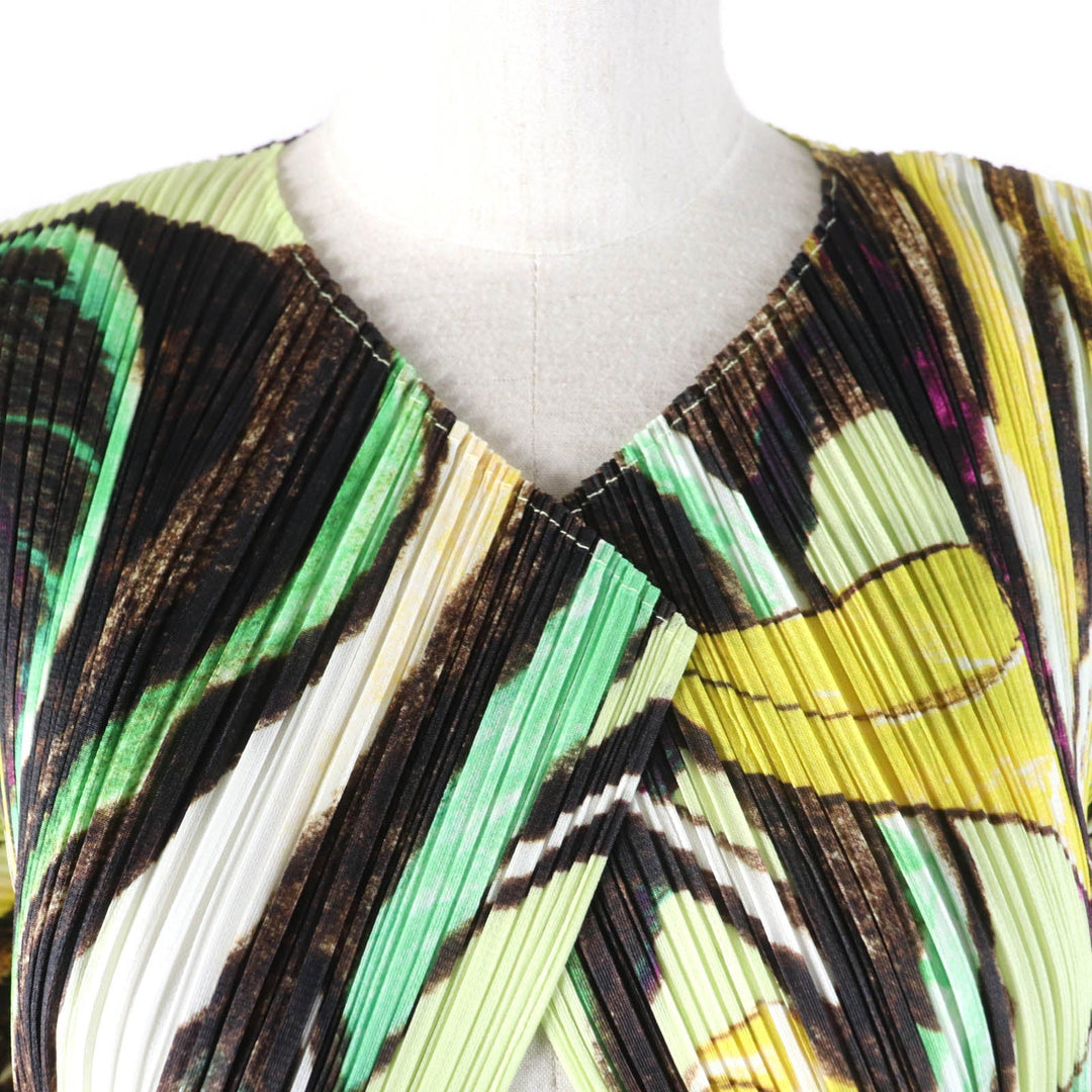 PLEATS PLEASE cardigan PP41-JO693 Main: 100% polyester Multi TARDIVO Tartivo Women 3 Used Authentic