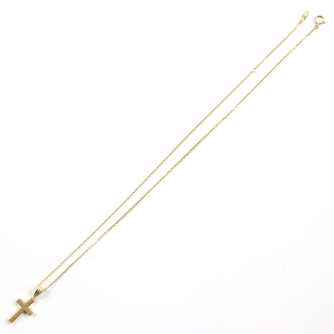 Sympathy of Soul Necklace Main: K18, Part: Diamond gold Small Gravity Cross mens Used Authentic