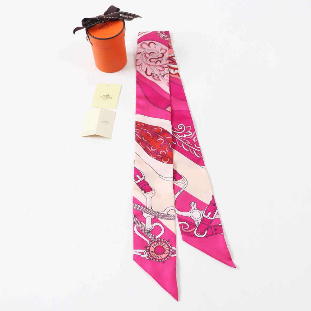 HERMES scarf Main: 100% silk multicolor Twilly Festival of the Amazones Women Used Authentic