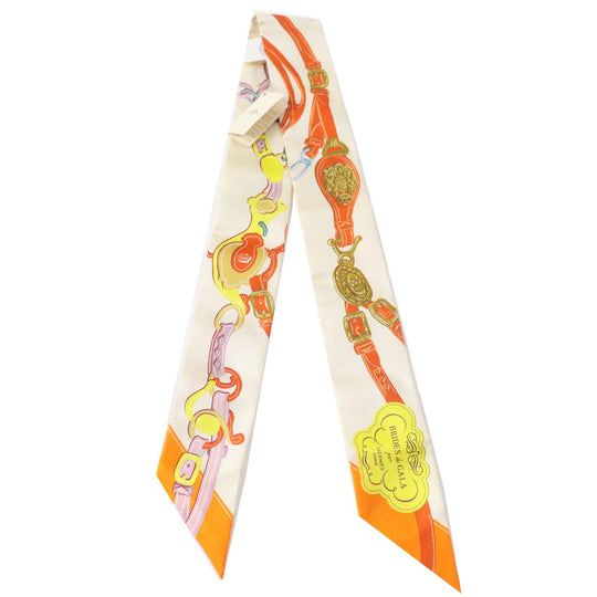 HERMES scarf Main: 100% silk multicolor Twilly BRIDES de GALA Ceremony Bridle Women Used Authentic