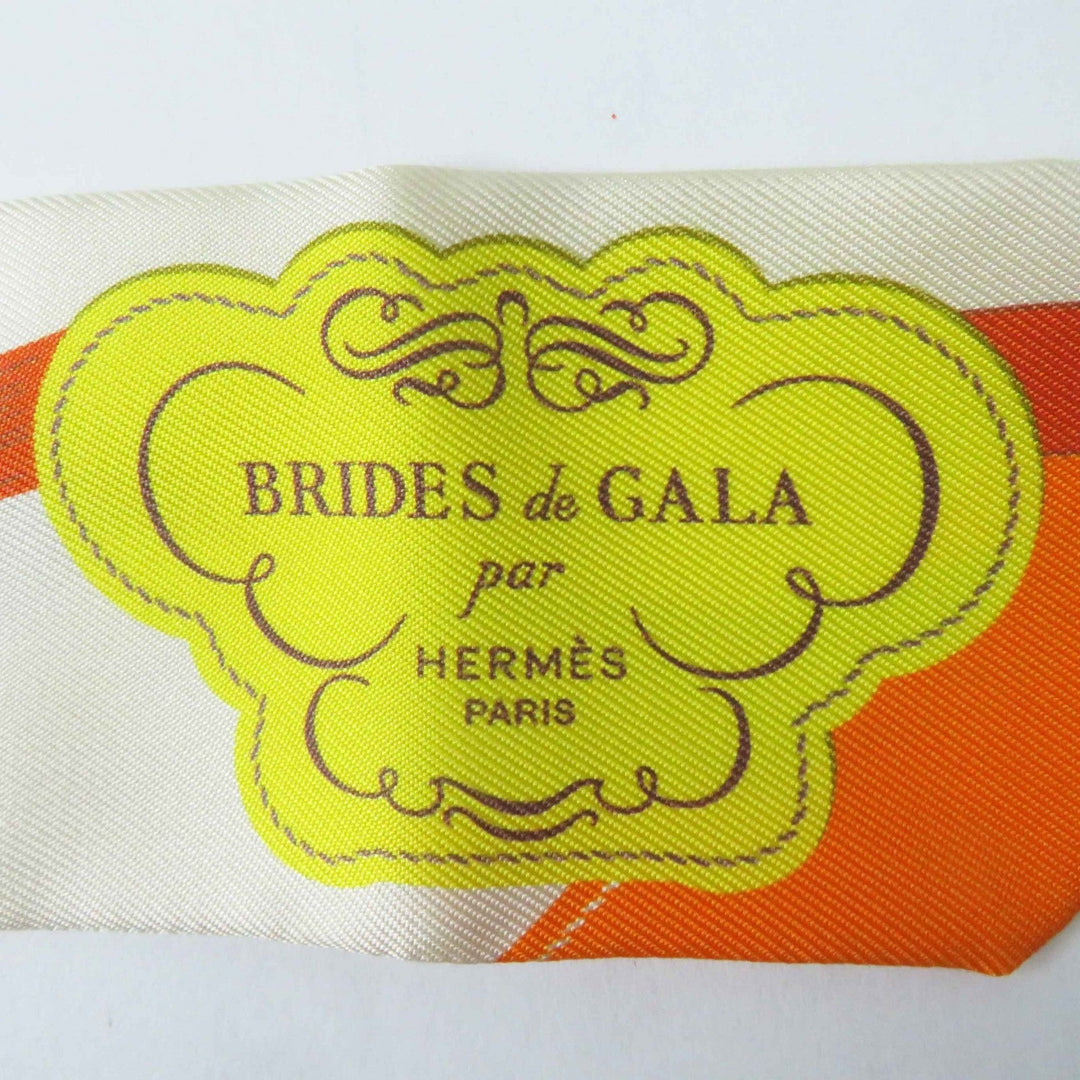 HERMES scarf Main: 100% silk multicolor Twilly BRIDES de GALA Ceremony Bridle Women Used Authentic