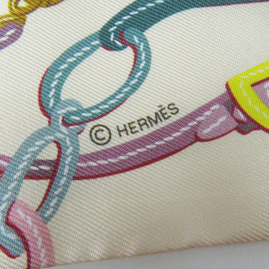 HERMES scarf Main: 100% silk multicolor Twilly BRIDES de GALA Ceremony Bridle Women Used Authentic