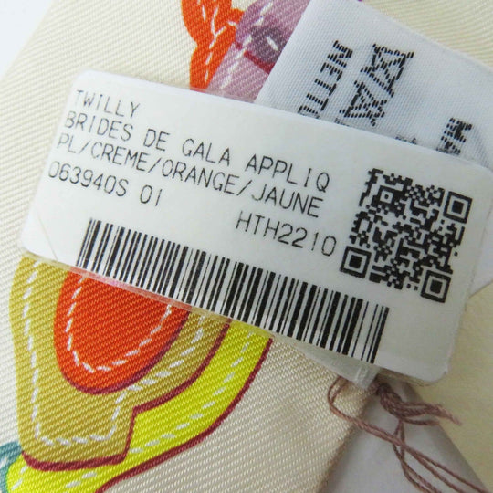 HERMES scarf Main: 100% silk multicolor Twilly BRIDES de GALA Ceremony Bridle Women Used Authentic