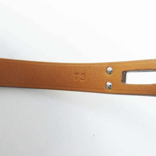 HERMES bracelet Main: Leather yellow Mini Kelly Double Tour Women Used Authentic