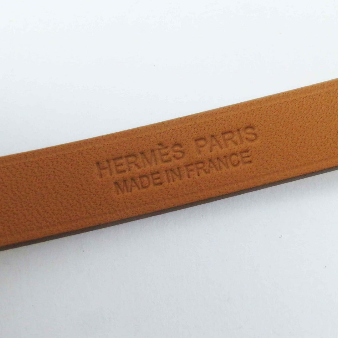 HERMES bracelet Main: Leather yellow Mini Kelly Double Tour Women Used Authentic