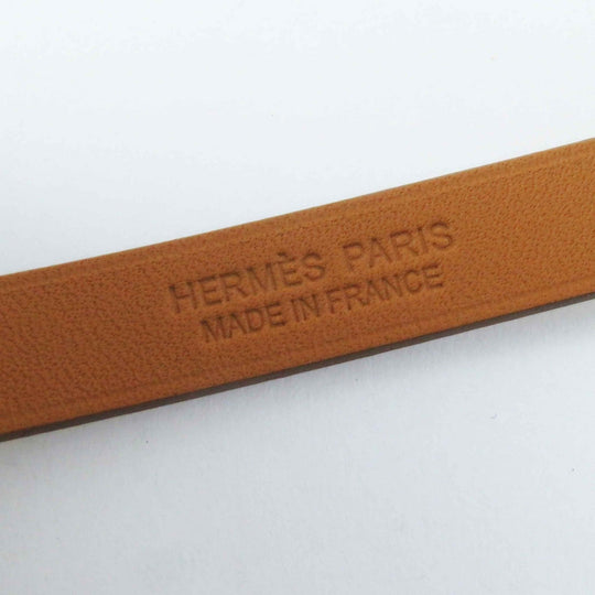 HERMES bracelet Main: Leather yellow Mini Kelly Double Tour Women Used Authentic