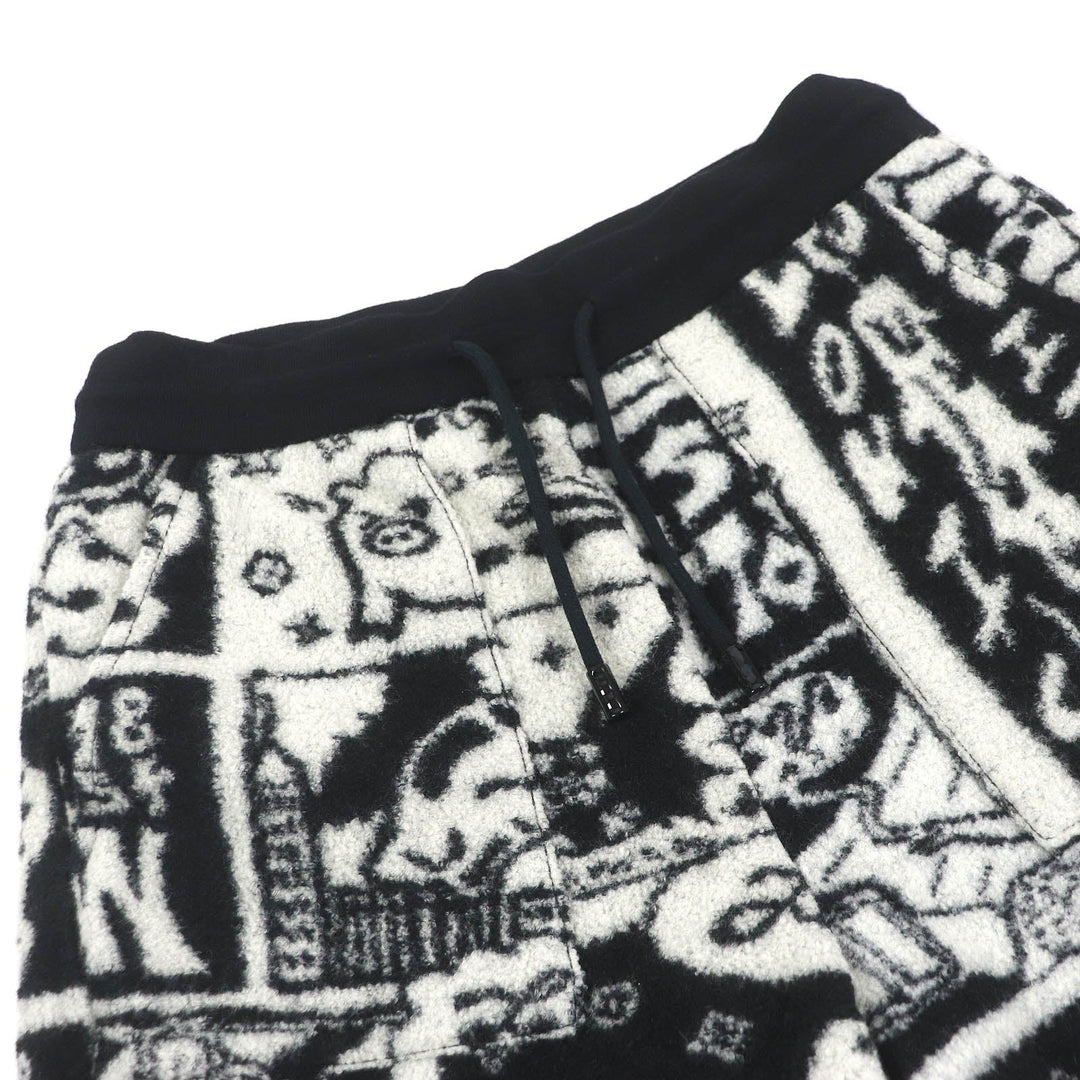 LOUIS VUITTON Shorts Main: 90% wool, Main: 10% nylon Black White mens S Used Authentic