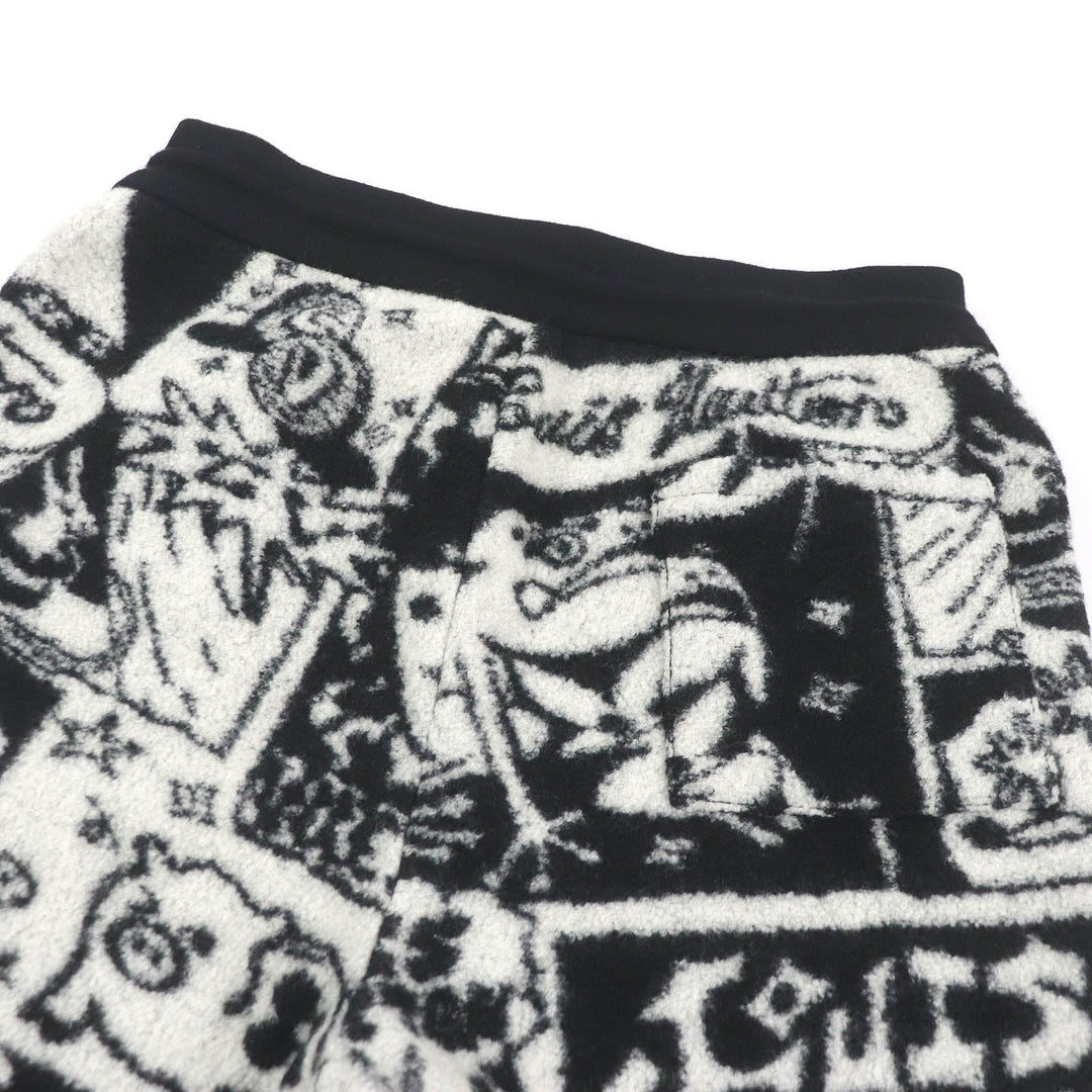 LOUIS VUITTON Shorts Main: 90% wool, Main: 10% nylon Black White mens S Used Authentic