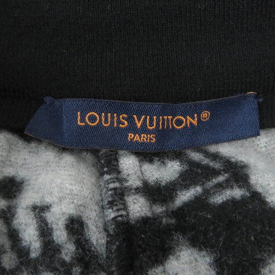 LOUIS VUITTON Shorts Main: 90% wool, Main: 10% nylon Black White mens S Used Authentic