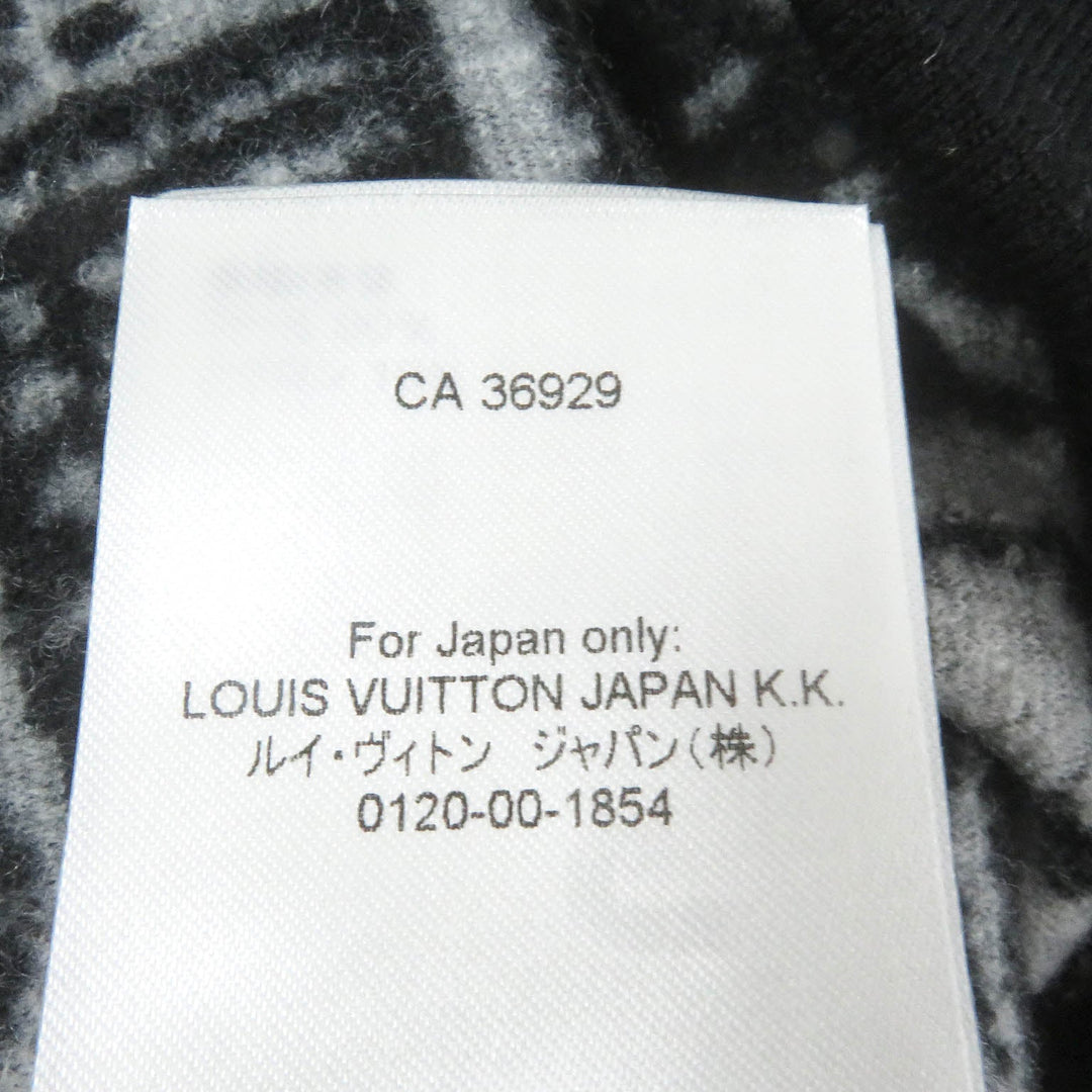 LOUIS VUITTON Shorts Main: 90% wool, Main: 10% nylon Black White mens S Used Authentic