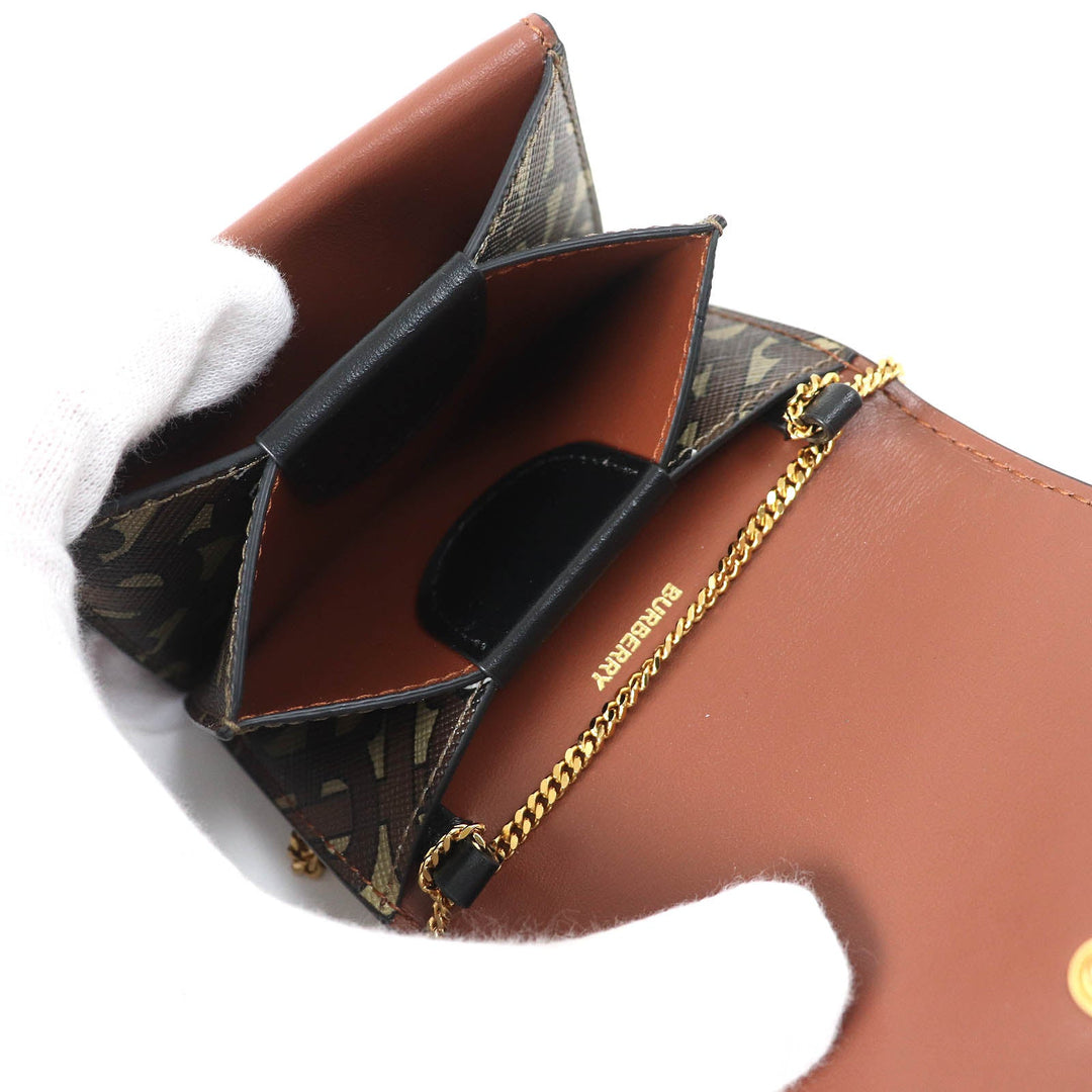 BURBERRY Bifold Wallet Main: PVC, Part: Leather Brown type Women Used Authentic