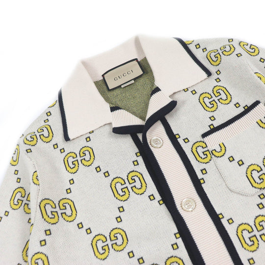GUCCI Short sleeve shirt 740562 Main: 100% cotton Ivory mens XS Used Authentic
