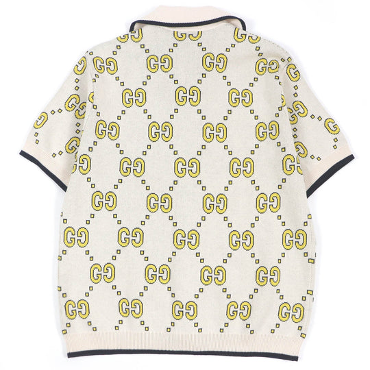 GUCCI Short sleeve shirt 740562 Main: 100% cotton Ivory mens XS Used Authentic