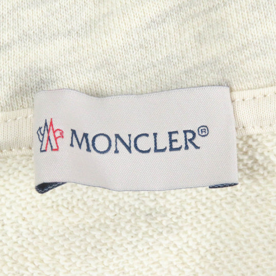 MONCLER Down vest Main: 100% cotton, Main: 100% nylon, Filling: 90% down, Filling: 10% feather Ivory MAGLIA GILET mens S Used Authentic