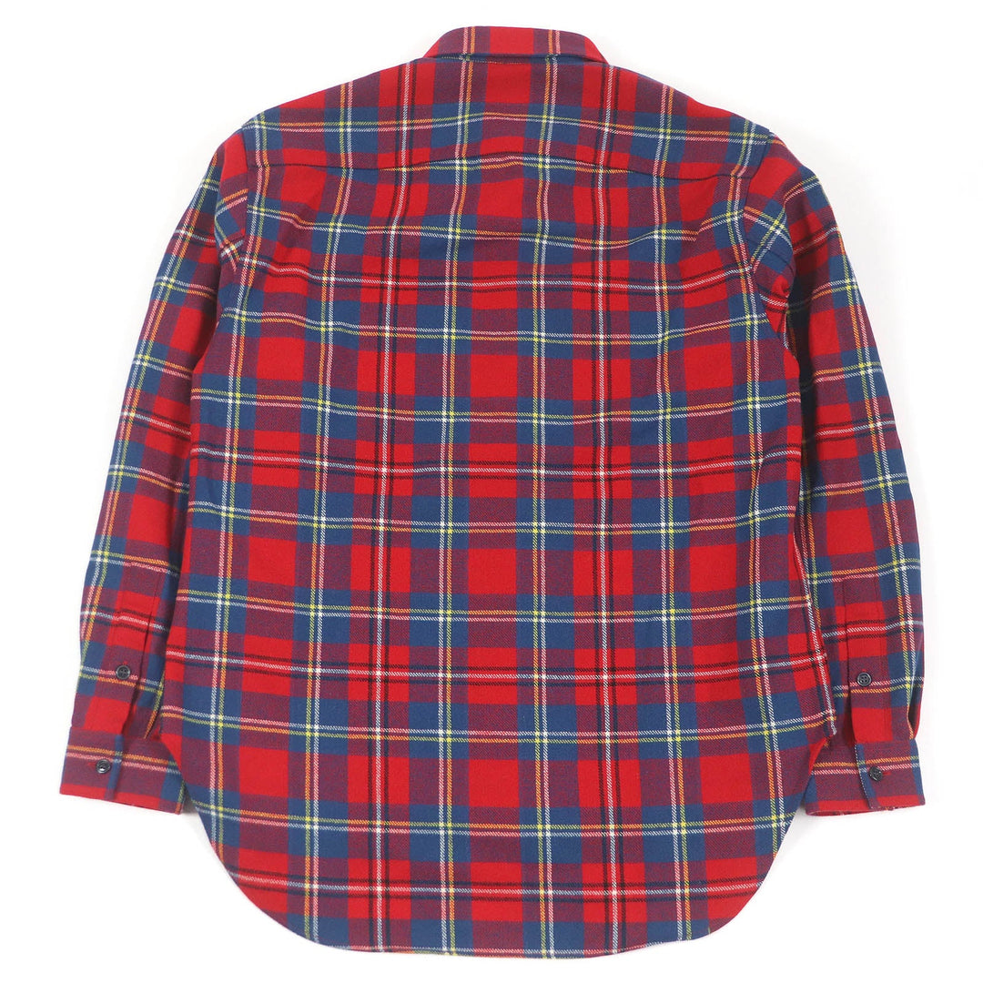 GUCCI Long sleeve shirt 720960 Outer material: 90% wool, Outer material: 10% nylon, Part: 100% polyester Red mens 48 Used Authentic