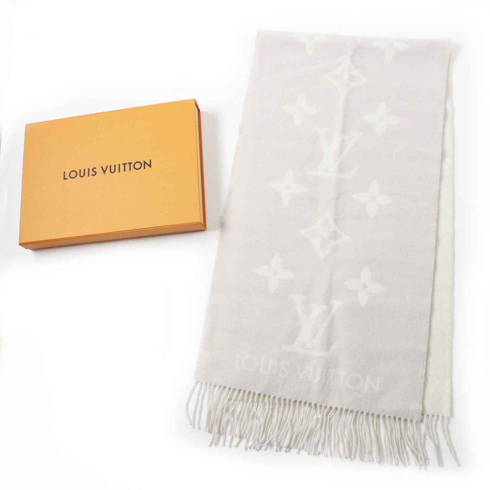 LOUIS VUITTON Scarf M78909 Main: 100% cashmere Gurege muffler reykjavik Women Used Authentic