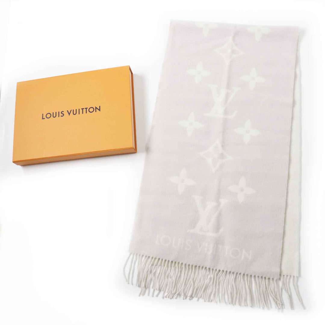 LOUIS VUITTON Scarf M78909 Main: 100% cashmere Gurege muffler reykjavik Women Used Authentic