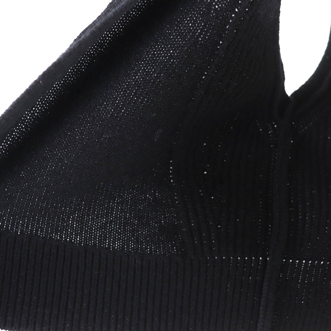 HERMES Vest 4E2721D1 Main: 100% cashmere black Women 36 Used Authentic