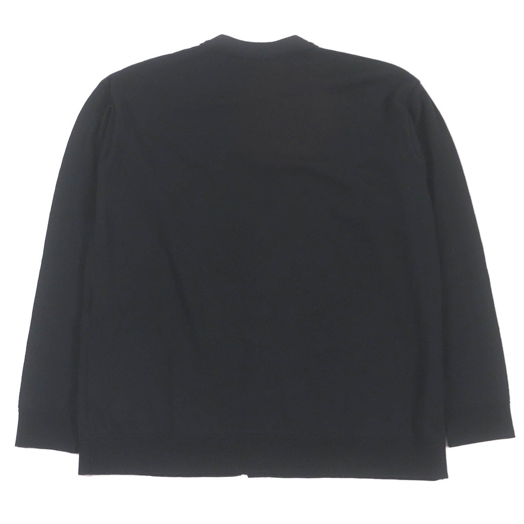 LOEWE cardigan Q825Y16K05 Main: 100% wool black mens M Used Authentic