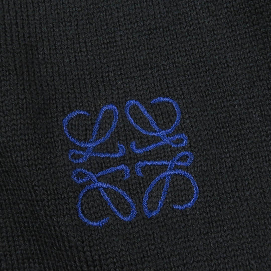 LOEWE cardigan Q825Y16K05 Main: 100% wool black mens M Used Authentic
