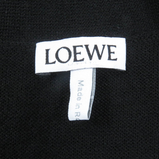 LOEWE cardigan Q825Y16K05 Main: 100% wool black mens M Used Authentic