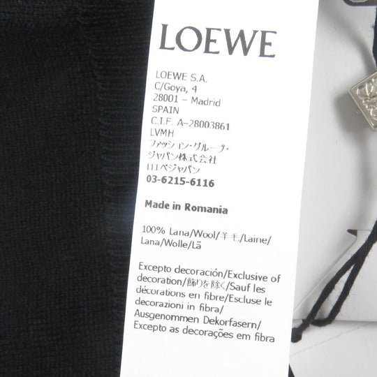 LOEWE cardigan Q825Y16K05 Main: 100% wool black mens M Used Authentic
