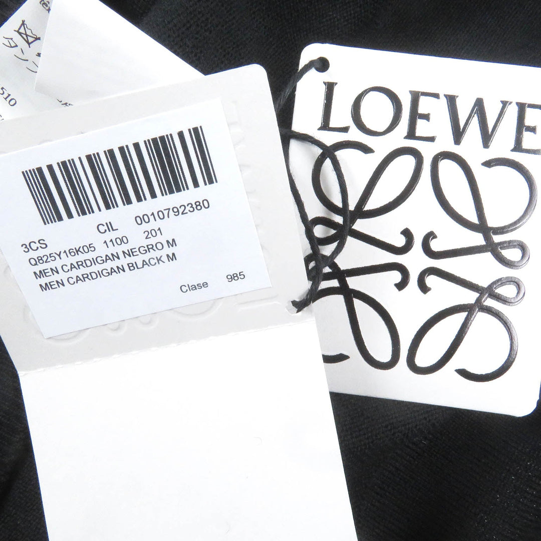 LOEWE cardigan Q825Y16K05 Main: 100% wool black mens M Used Authentic