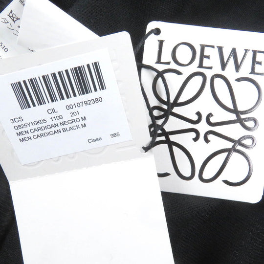 LOEWE cardigan Q825Y16K05 Main: 100% wool black mens M Used Authentic