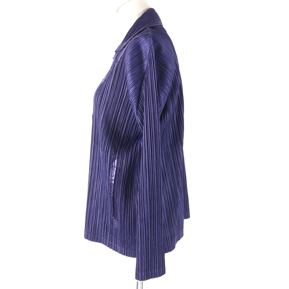 PLEATS PLEASE cardigan PP93-JD451 Main: 100% polyester purple Women 3 Used Authentic