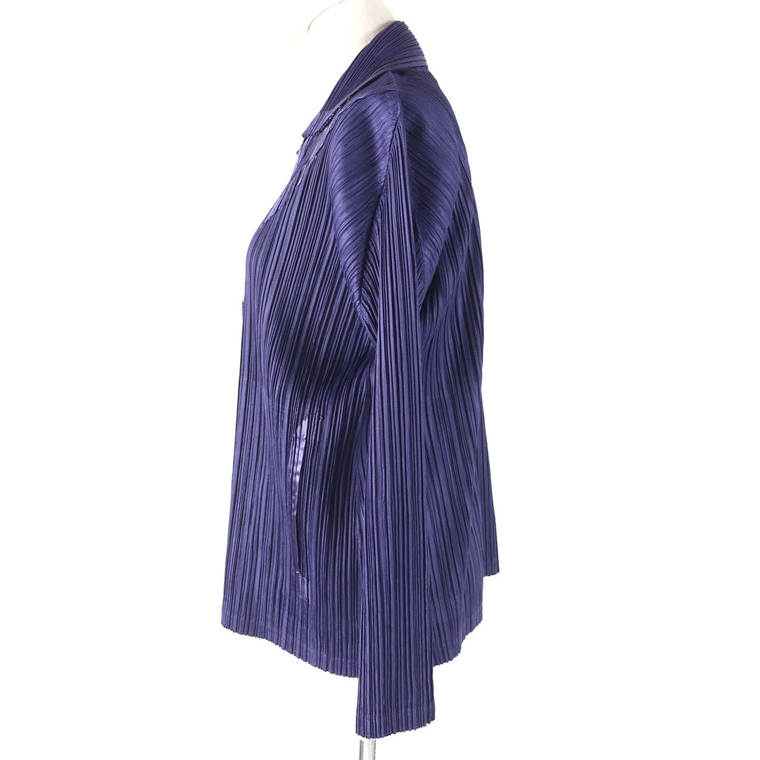 PLEATS PLEASE cardigan PP93-JD451 Main: 100% polyester purple Women 3 Used Authentic