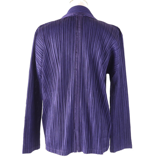 PLEATS PLEASE cardigan PP93-JD451 Main: 100% polyester purple Women 3 Used Authentic