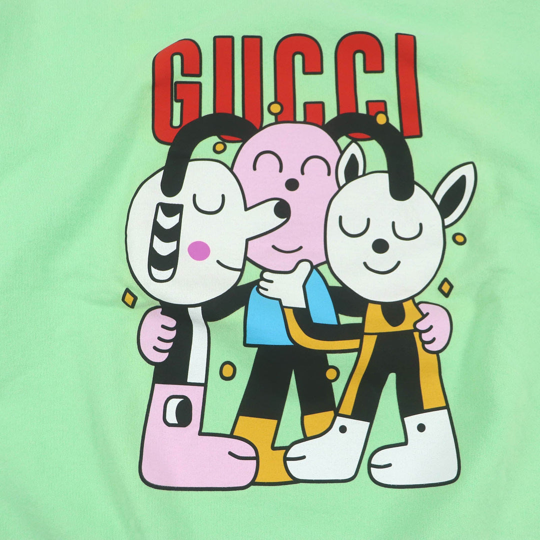 GUCCI sweat 700119 Main: 100% cotton, part: 97% cotton, part: 3% polyurethane mint mens XL Used Authentic