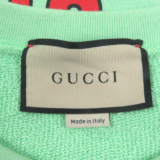 GUCCI sweat 700119 Main: 100% cotton, part: 97% cotton, part: 3% polyurethane mint mens XL Used Authentic