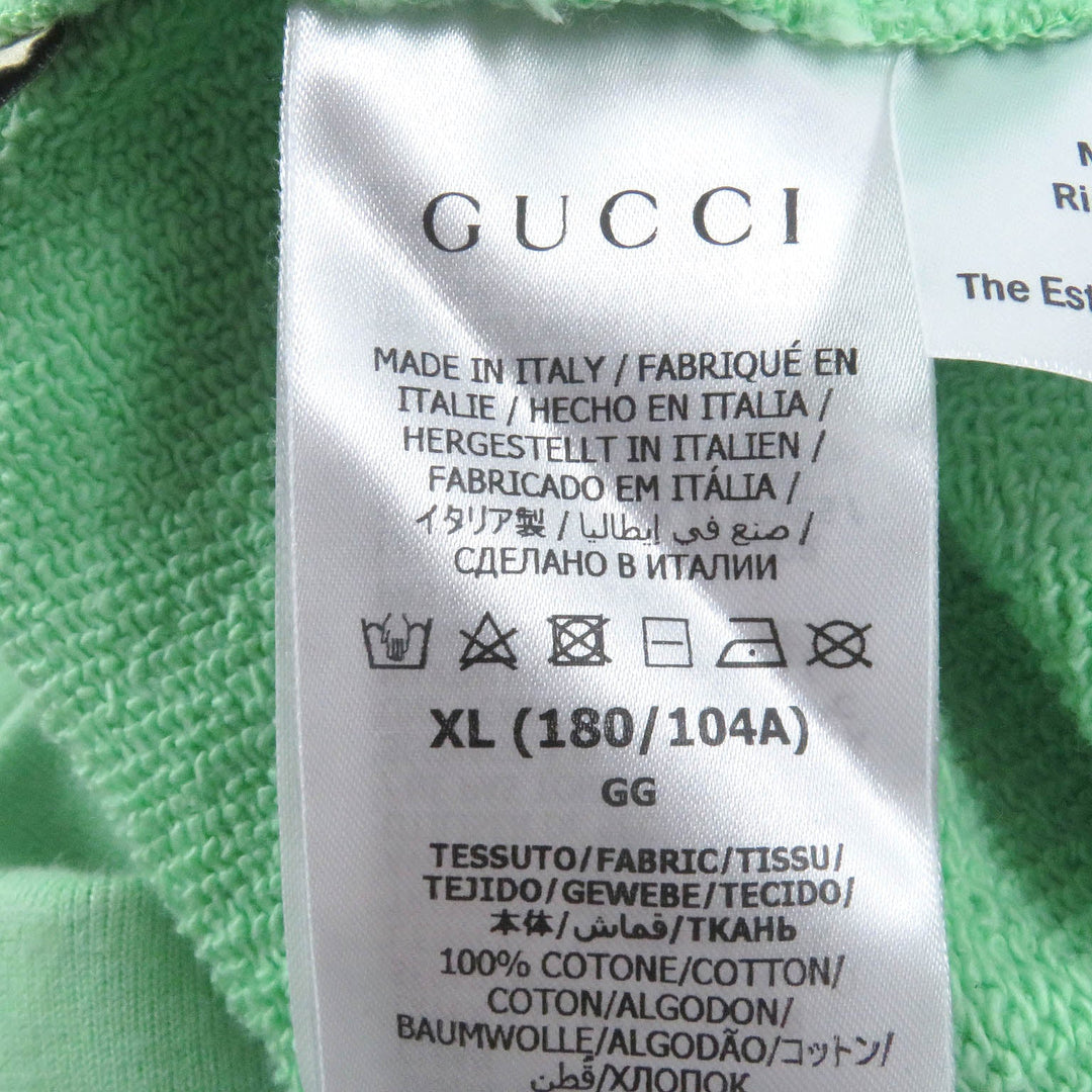 GUCCI sweat 700119 Main: 100% cotton, part: 97% cotton, part: 3% polyurethane mint mens XL Used Authentic